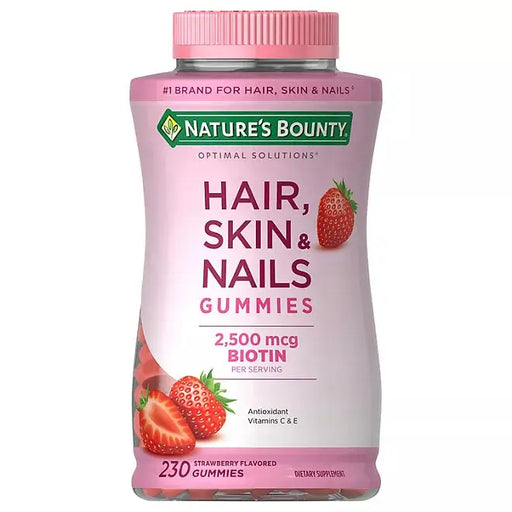 Nature's Bounty Hair, Skin, and Nails Vitamin Gummies With Biotin (230 count) Kirkland