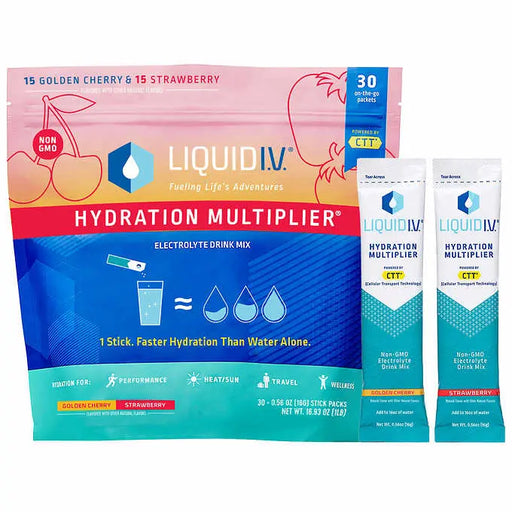Liquid I.V. Hydration Multiplier 30 Individual Serving Stick Packs in Resealable Pouch, Variety Pack Liquid IV