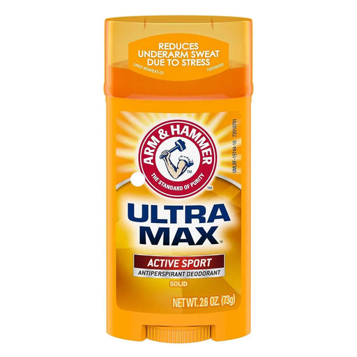 Arm & Hammer Ultra Max Antiperspirant Deodorant ACTIVE SPORT, Invisible Solid, 2.6 oz. 12 pack Arm & Hammer