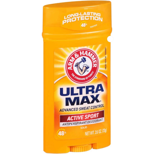 Arm & Hammer Ultra Max Antiperspirant Deodorant ACTIVE SPORT, Invisible Solid, 2.6 oz. 6 pack Arm & Hammer