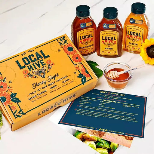 Local Hive 100% US Raw and Unfiltered Honey Gift Flight (16 oz., 3 pk.) WHOLESALE CENTRAL