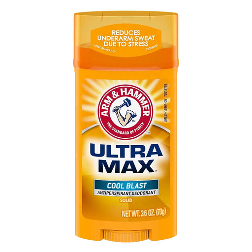 Arm & Hammer Ultra Max Antiperspirant Deodorant, Invisible Solid, Cool Blast, 2.6 oz. (6 pack) Arm & Hammer
