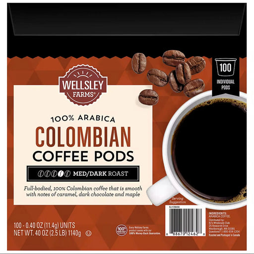 Wellsley Farms Colombian K-Cup Pods, 100 count Wellesley Farms