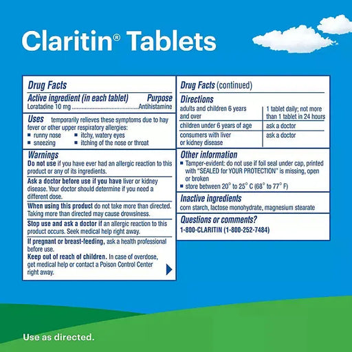 Claritin 24 Hour Non-Drowsy Allergy Medicine Tablets (115 count) Claritin