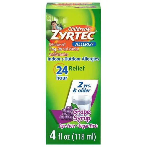 Children's Zyrtec Antihistamine Allergy Liquid, Grape (4 fl. oz) Zyrtec